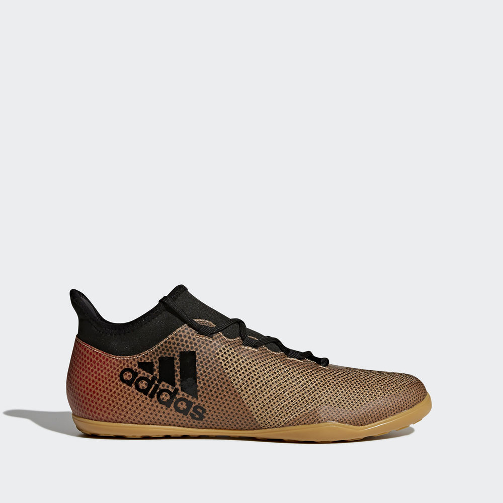 Adidas X Tango 17.3 Indoor - ποδοσφαιρικα παπουτσια ανδρικα - Χρυσο Χρωμα/Μαυρα/Κοκκινα,Μέγεθος: EU